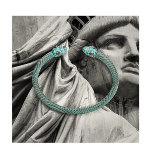 David Yurman Limited Edition Green Copper Bracelet- Size Medium